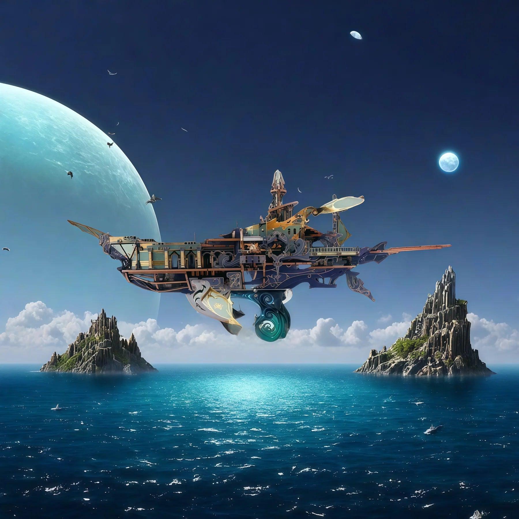 Diyion™ | Stellar Abyss Voyager 3D Wooden Puzzle - Diyion