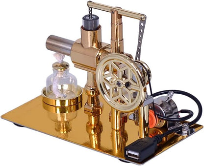 Diyion Educational Stirling Engine Generator with LED Light - Premium Physics Teaching Model for STEM Learning and Science Demonstrations