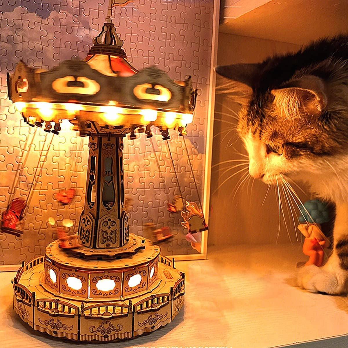 Diyion™ | Enchanted Carousel Swing Ride Music Box - Diyion