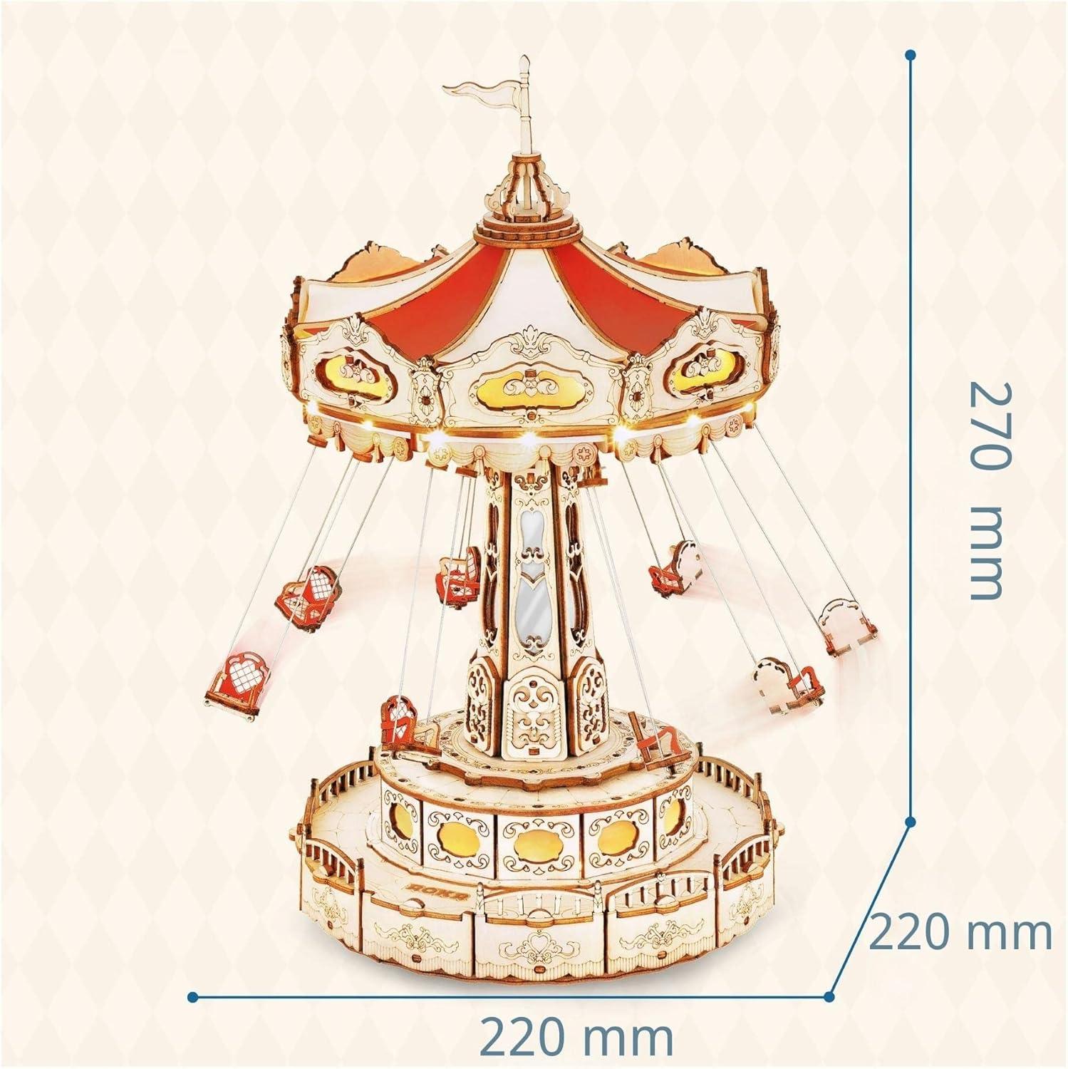 Diyion™ | Enchanted Carousel Swing Ride Music Box - Diyion