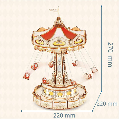 Diyion™ | Enchanted Carousel Swing Ride Music Box - Diyion