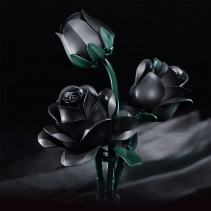 Diyion | Eternal Black Rose Bouquet Building Blocks - Diyion