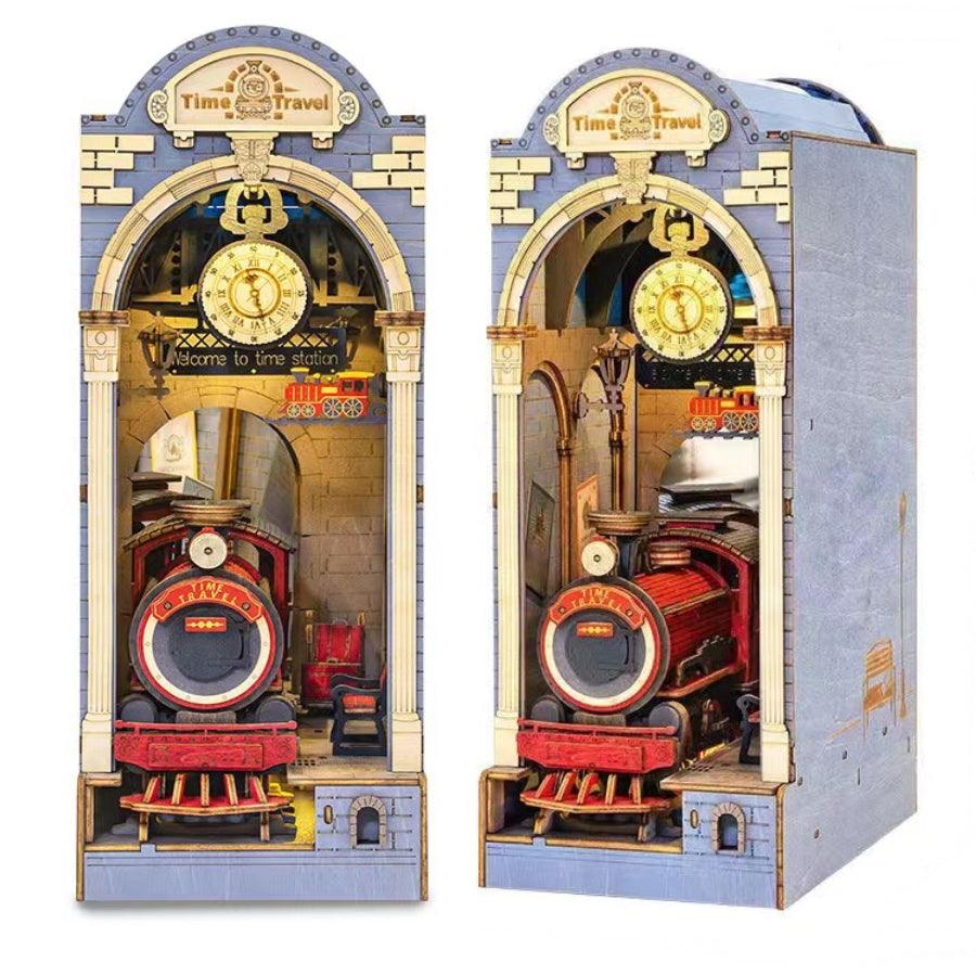 Time Travel | DIY Wooden Book Nook Kit | Bookshelf Insert Decor