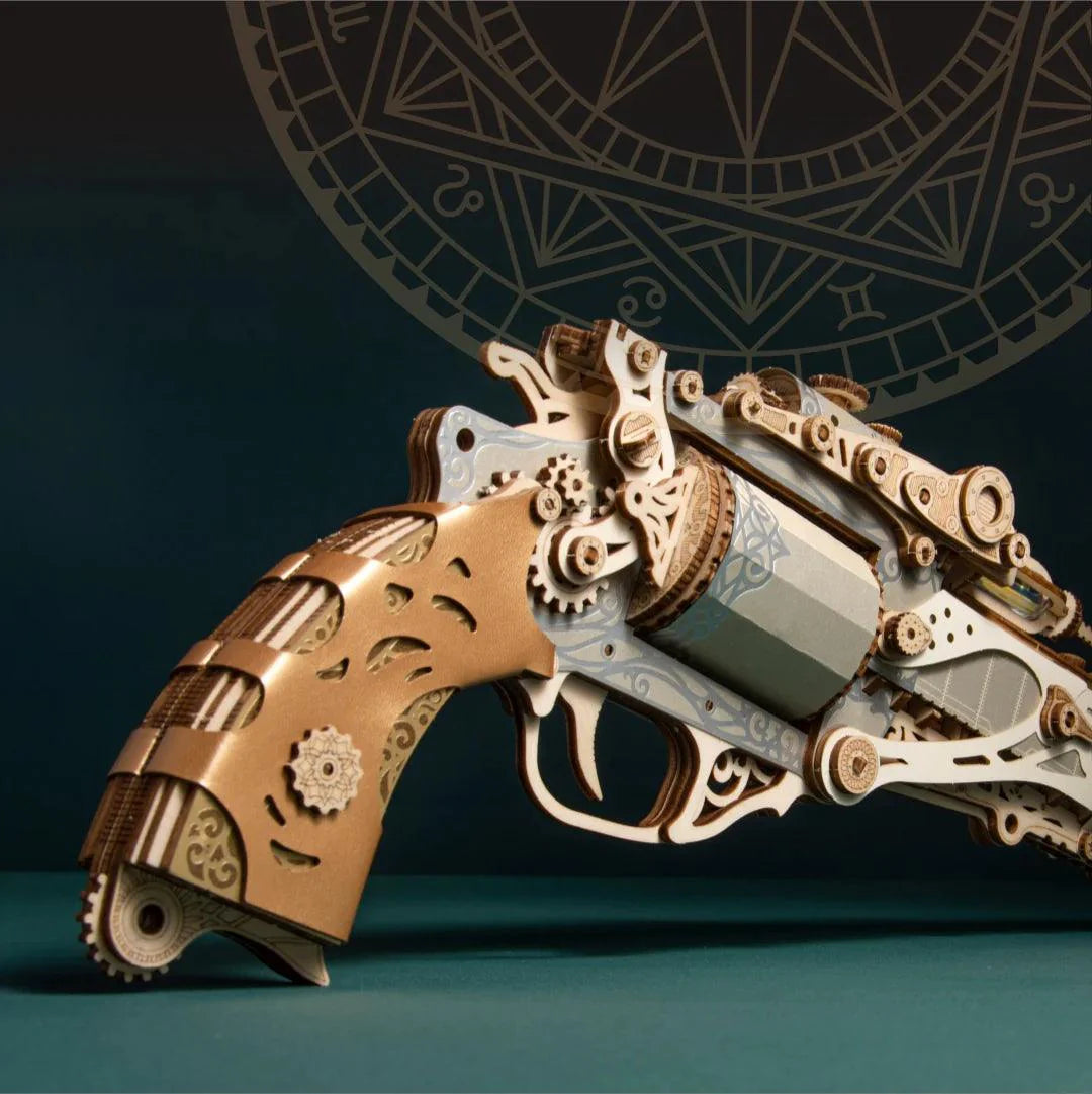 Diyion™ | Steampunk Revolution 3D Mechanical Revolver Puzzle - Diyion MOOD1-18580911