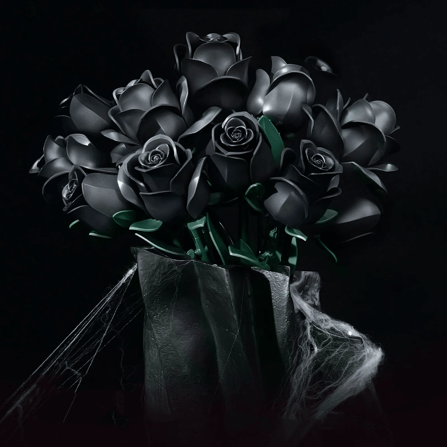 Diyion | Eternal Black Rose Bouquet Building Blocks - Diyion