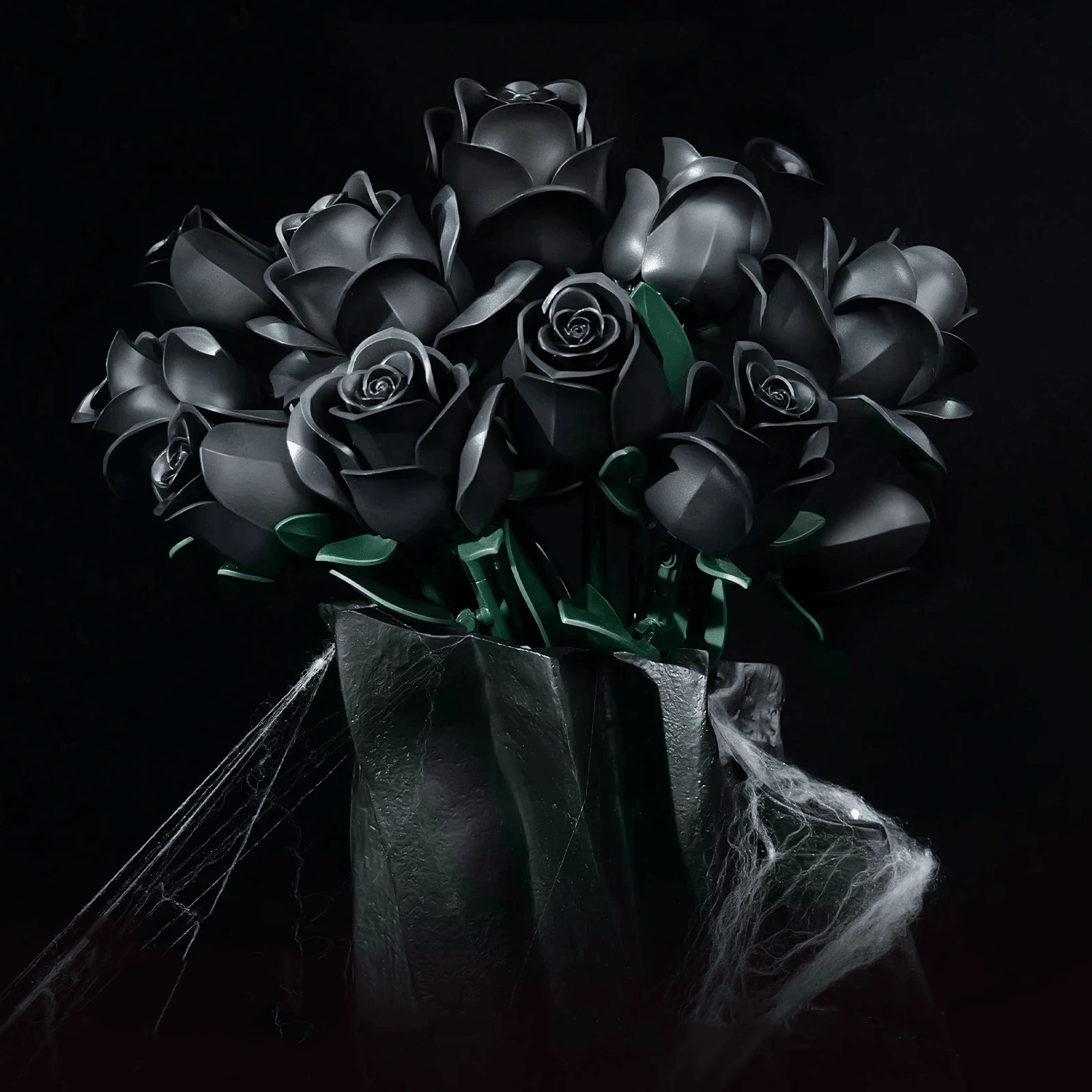 Diyion | Eternal Black Rose Bouquet Building Blocks - Diyion