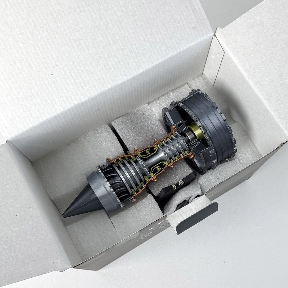Diyion 25 cm turbofan model for aviation collections, available as Finished product or Diy Kits