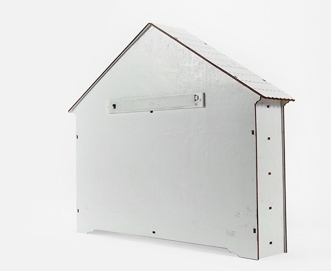 White Christmas House Pre-lit Advent Calendar with Drawers - DIYION