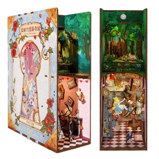 Alice In Wonderland 3D Wooden DIY Book Nook Kit - DIYION