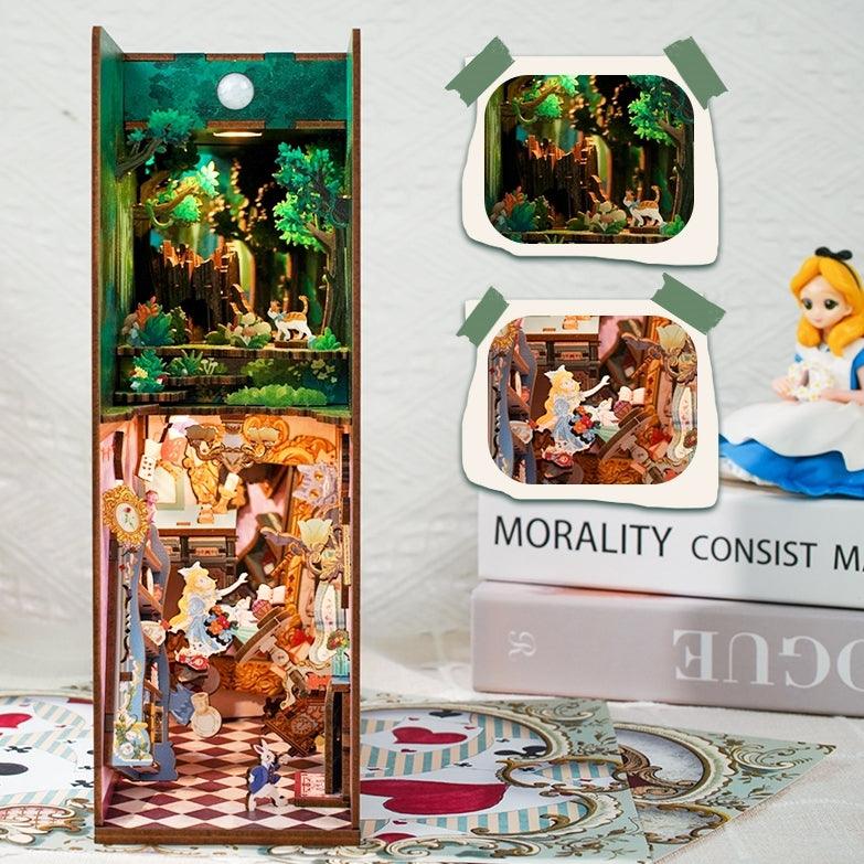 Alice In Wonderland 3D Wooden DIY Book Nook Kit - DIYION